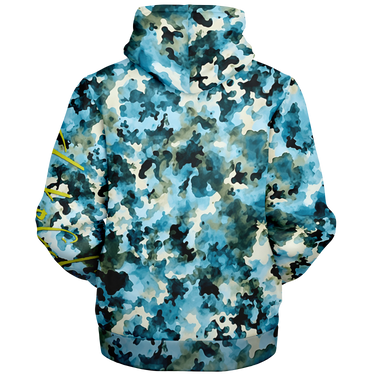 Chokefish™ Microfleece Zip-Up Hoodie Acid-Wash Colors-015